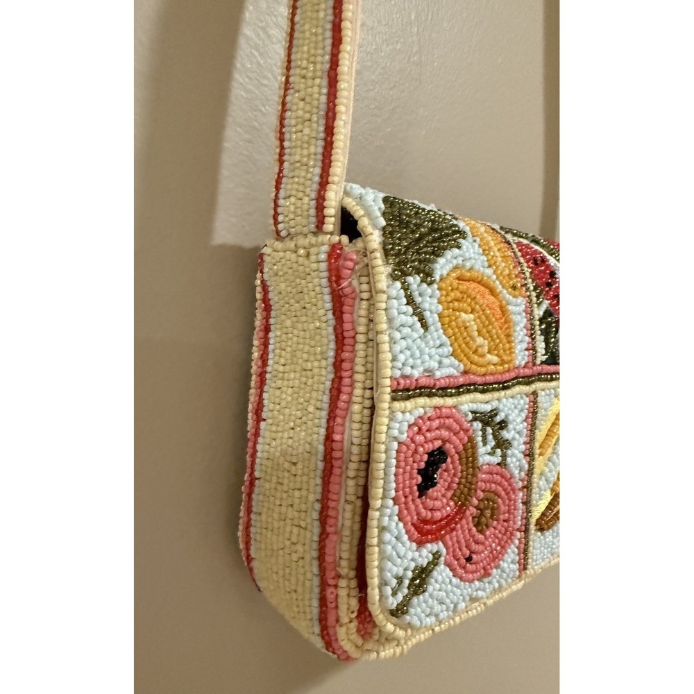 NWT Viral Beaded Bag Colorful Fruit Handcrafted Made in India - Picture 2 of 4
